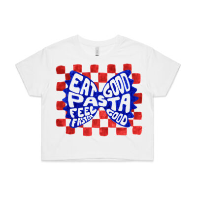 Eat Good Pasta Feel Good Faster Crop Tee Thumbnail