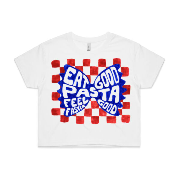 Eat Good Pasta Feel Good Faster Crop Tee Thumbnail