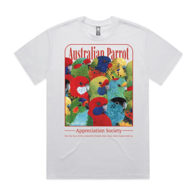 Australian Parrot Appreciation Society Men's Heavy Tee (boxy, oversized fit) Thumbnail