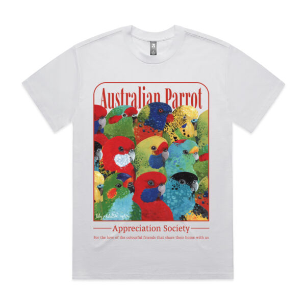 Australian Parrot Appreciation Society Men's Heavy Tee (boxy, oversized fit) Thumbnail